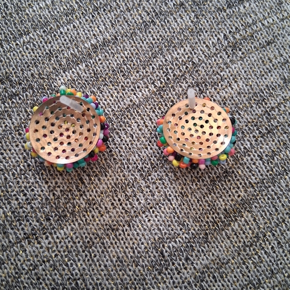 Colorful Beaded  Earrings - Picture 2 of 2